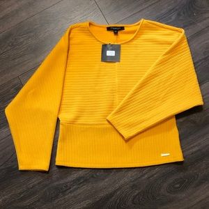 Marc New York Womens Yellow Pullover Sweater